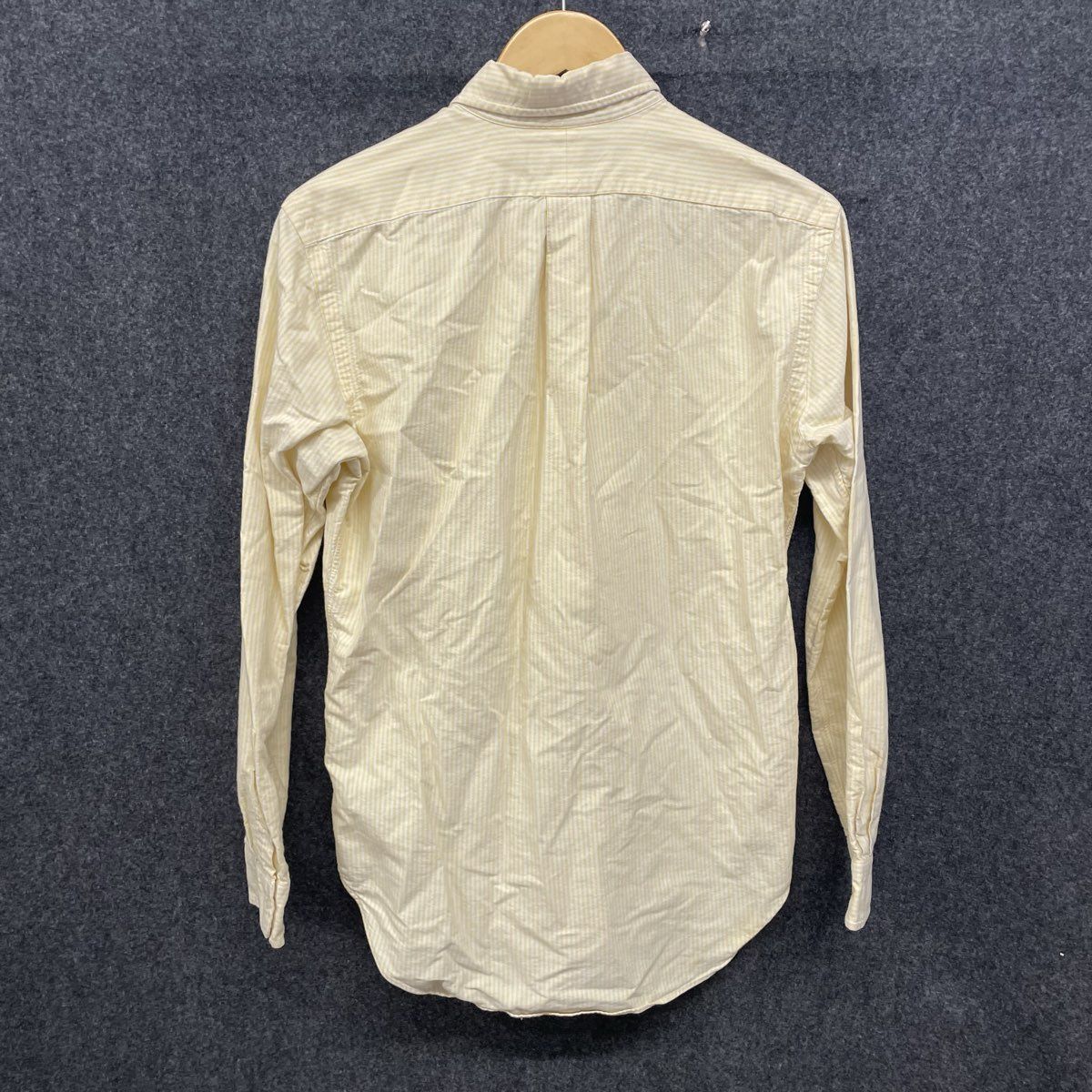 Polo Ralph Lauren Men's Button Down Oxford Shirt Yellow White Striped Sz S