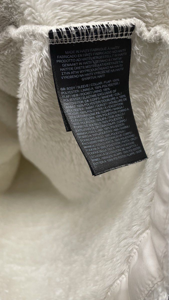 The North Face Women's Osito Soft Fleece Jacket White Full Zip Sz L NF0A7UQJ