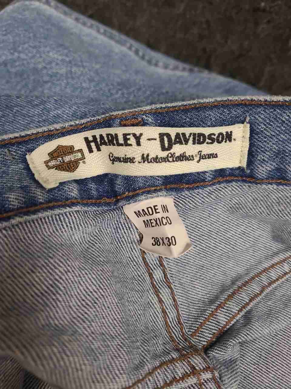 Vintage 90s Harley-Davidson Relaxed Fit Light Wash Denim Jeans Sz 38x30