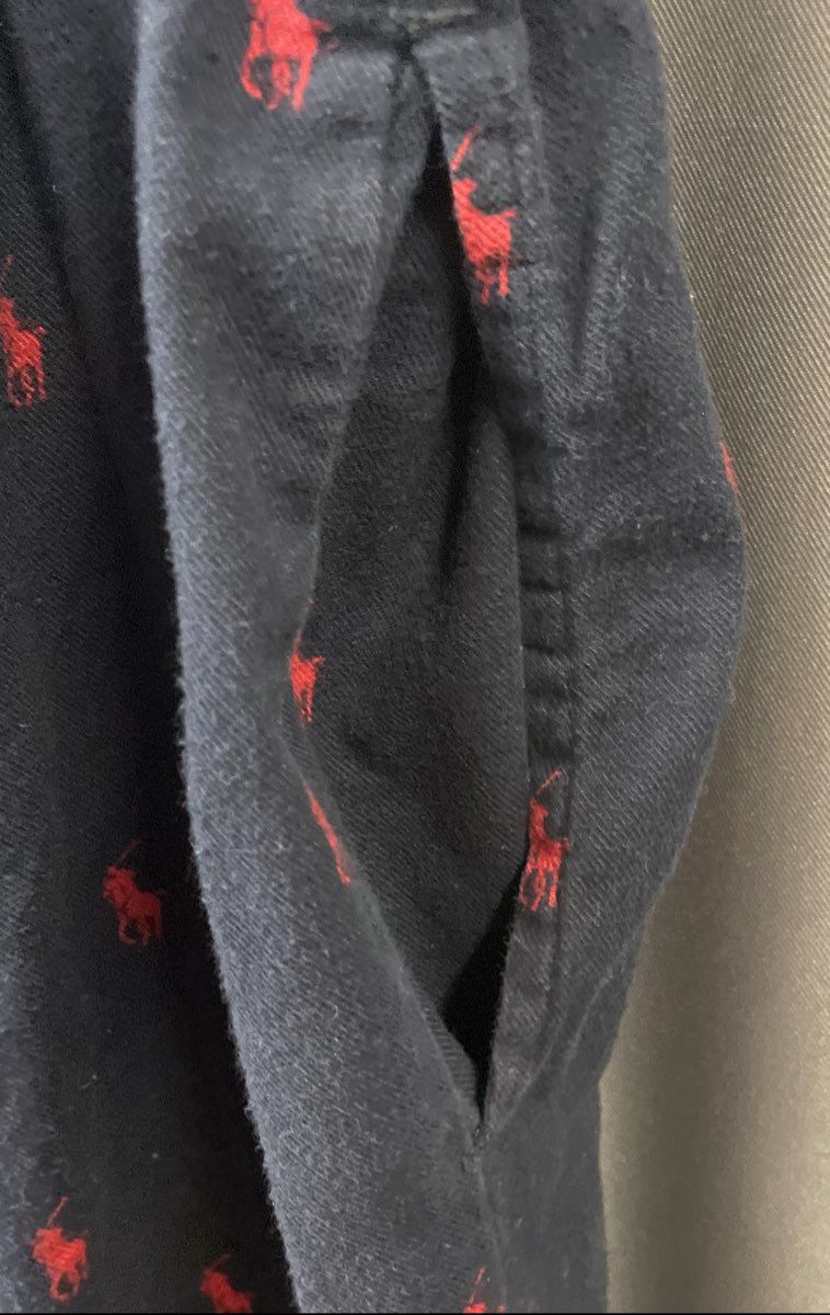 Polo Ralph Lauren Men's Navy Blue Red Pony Print Pajama Bottoms XL