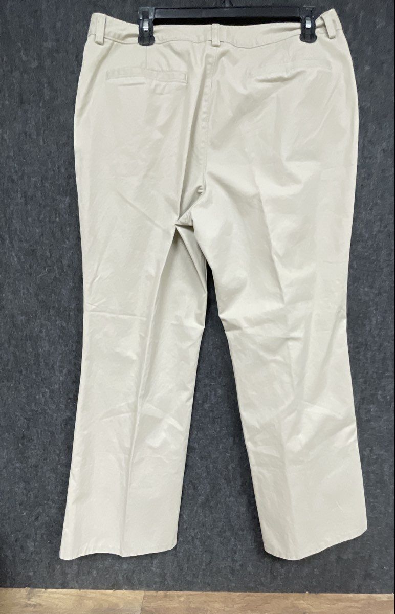 Banana Republic Women's Harrison Chino Pants Khaki 100% Cotton Trousers Sz 14