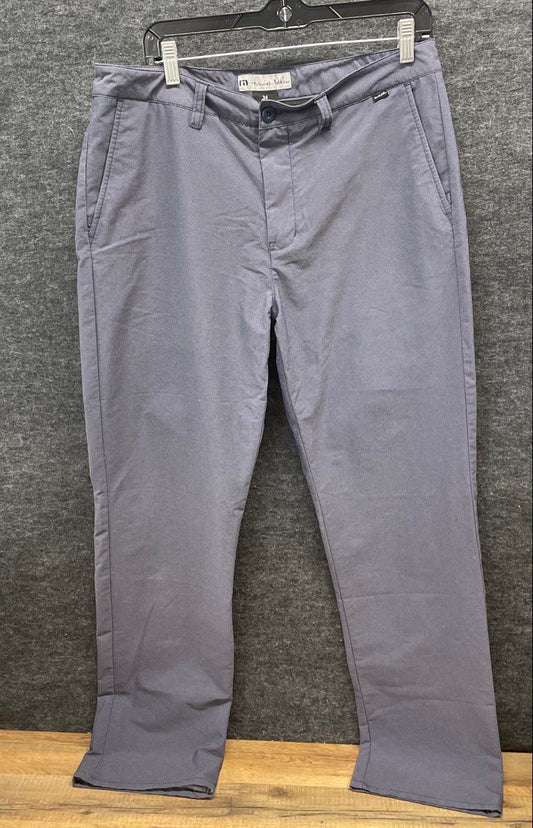 Travis Mathew Men's Blue Performance Stretch Golf Chino Dress Pants Size 34
