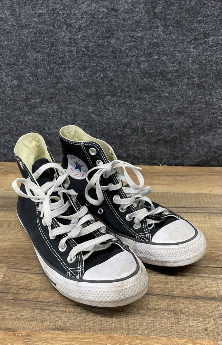 Converse Chuck Taylor All Star High Top Black Canvas Sneakers Size 6.5