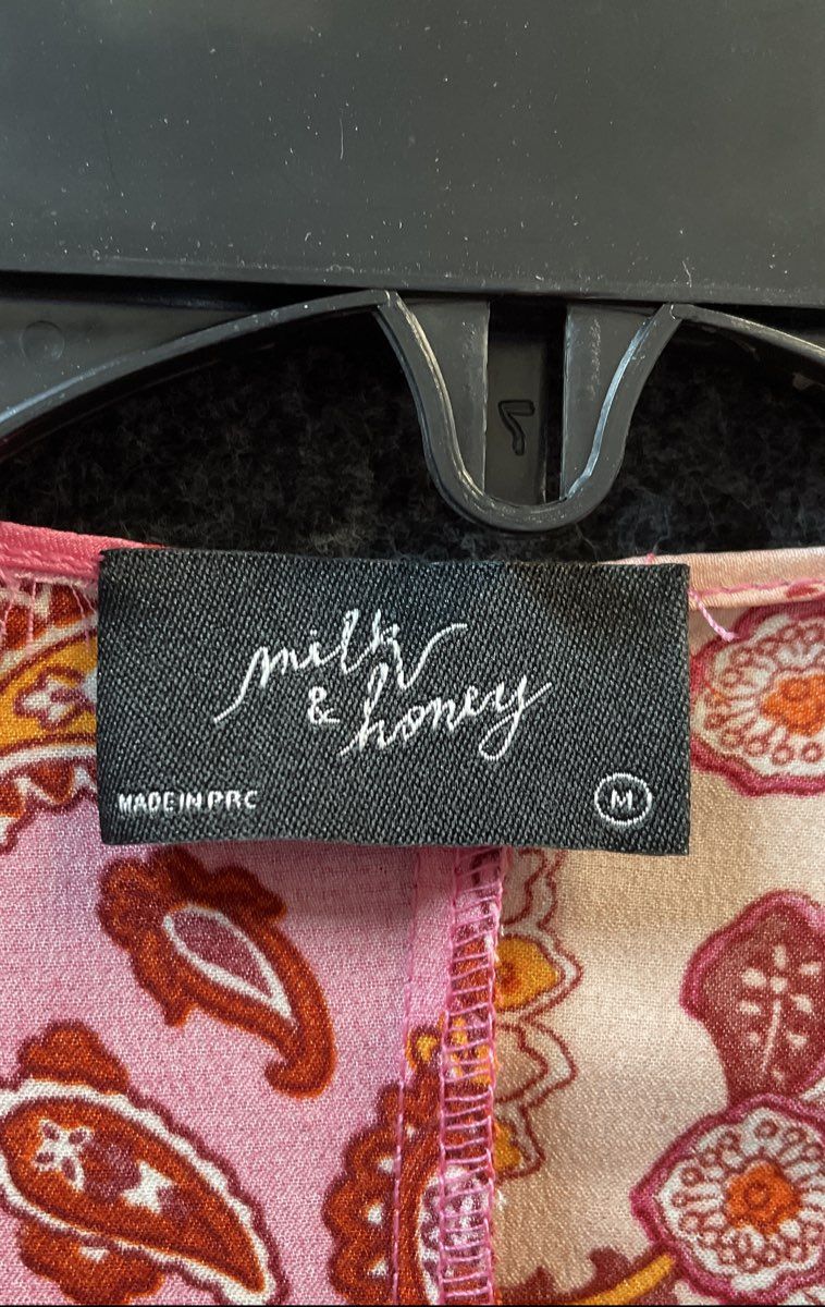 Coastal Bloom Milk & Honey Women's Wellspring Dolman Top Pink Boho Sz M NWT