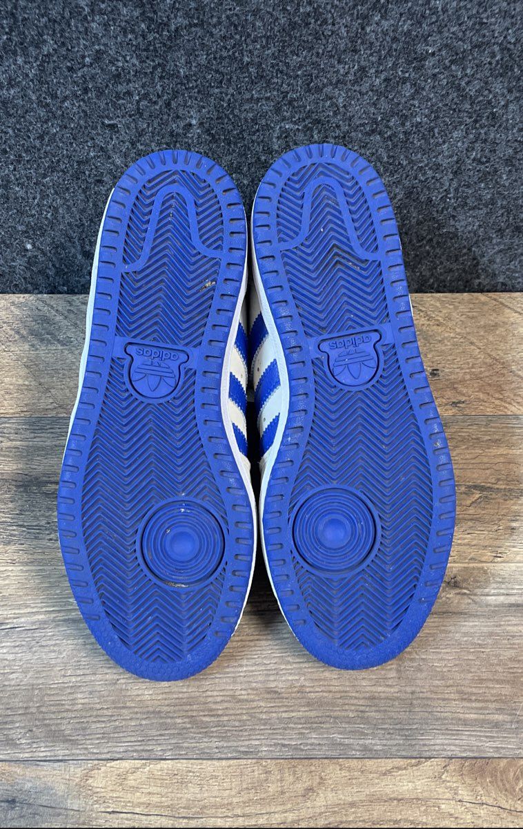 Adidas Top Ten Hi Off White Royal Blue Basketball Sneakers Size 7