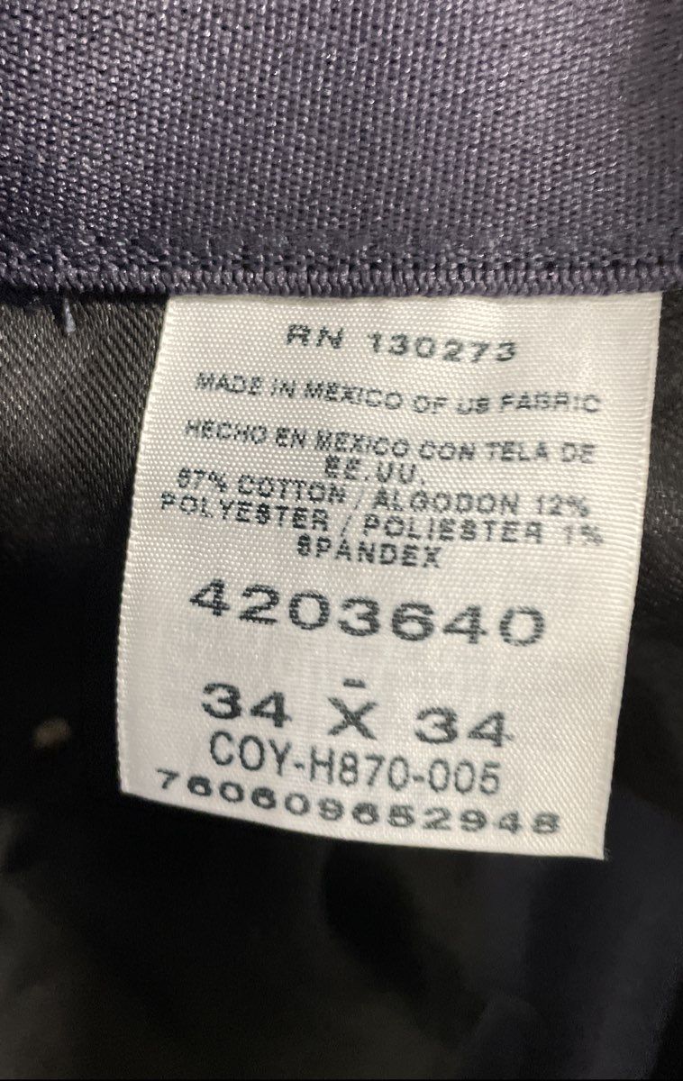 Lee Men's Relaxed Fit Flat Front Custom Fit Pants Navy Blue Sz 34x34 NWT