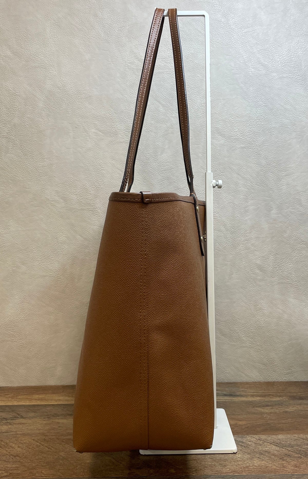Coach Brown Pebbled Leather City Tote Bag Gold Hardware