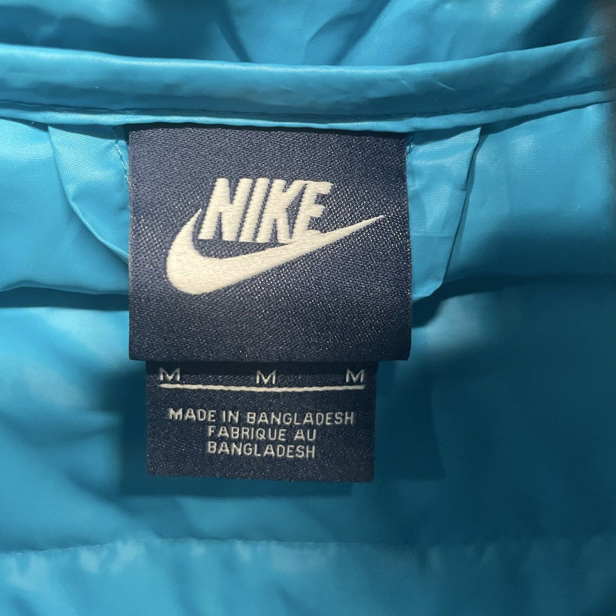 Nike Women's Victory 550 Puffer Vest Blue Down Filled Quilted Full Zip Sz M