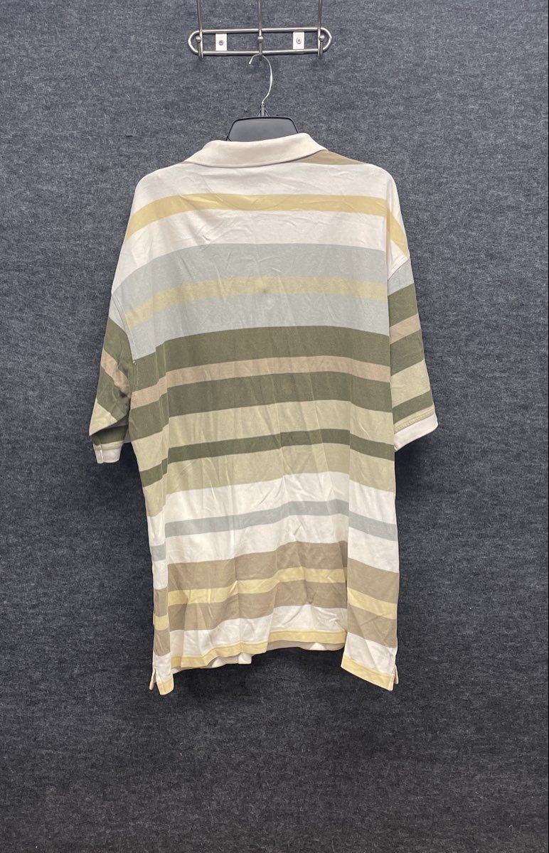Cotton Traders Sport Men's Striped Short Sleeve Cotton Polo Shirt Multi Sz XXL