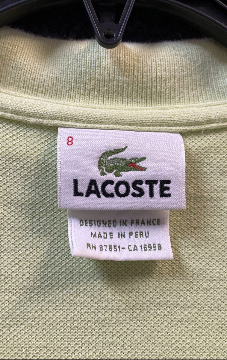 Lacoste Men's Short Sleeve Pique Cotton Polo Shirt Pale Green Sz 8 3XL