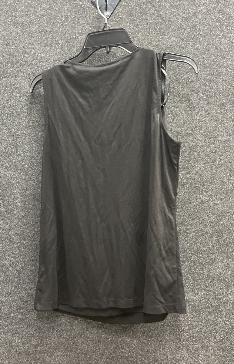 Anne Klein Women's Black Draped Front Sleeveless Suit Separates Blouse Sz M NWT