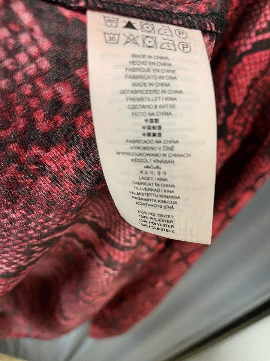 Michael Kors Women's Red Snakeskin Print Long Sleeve Surplice Blouse Size M