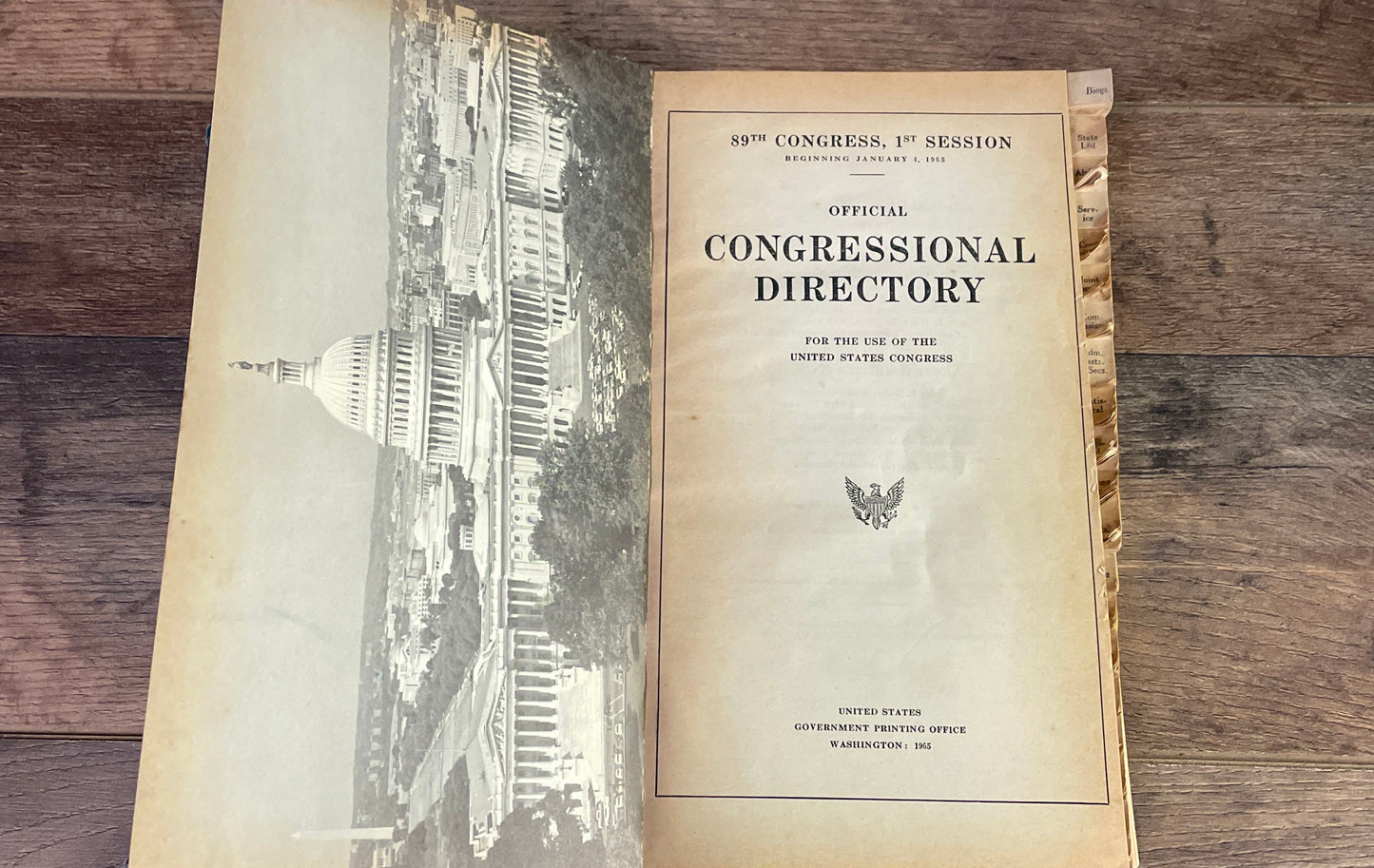 Vintage 1965 Congressional Directory 89th Congress 1st Session Hardcover Book