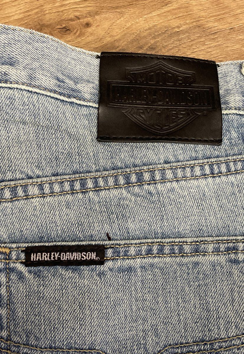Harley-Davidson Men's Light Wash Straight Leg MotorClothes Jeans 34x34