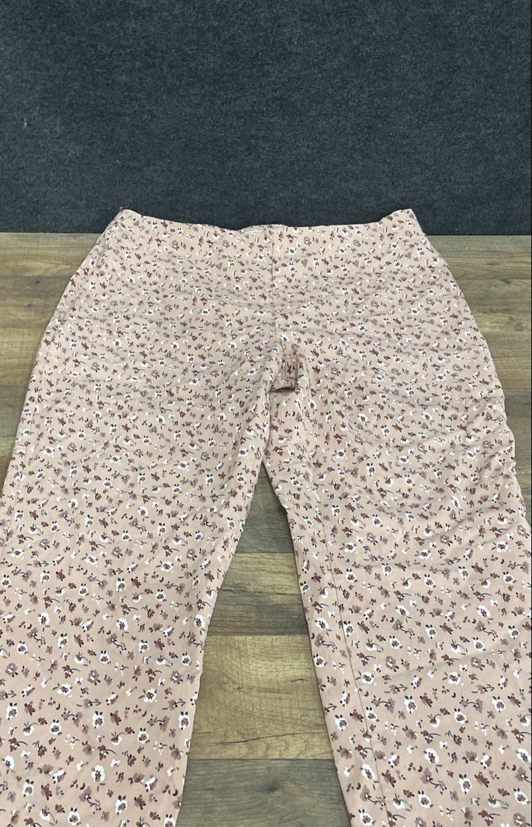 Jules & Leopold Women's Pink Floral Pull On Pants Rayon Blend Stretch Sz L