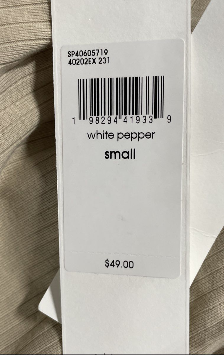 Calvin Klein Men's Beige Ribbed Crewneck T-Shirt White Pepper Sz S NWT