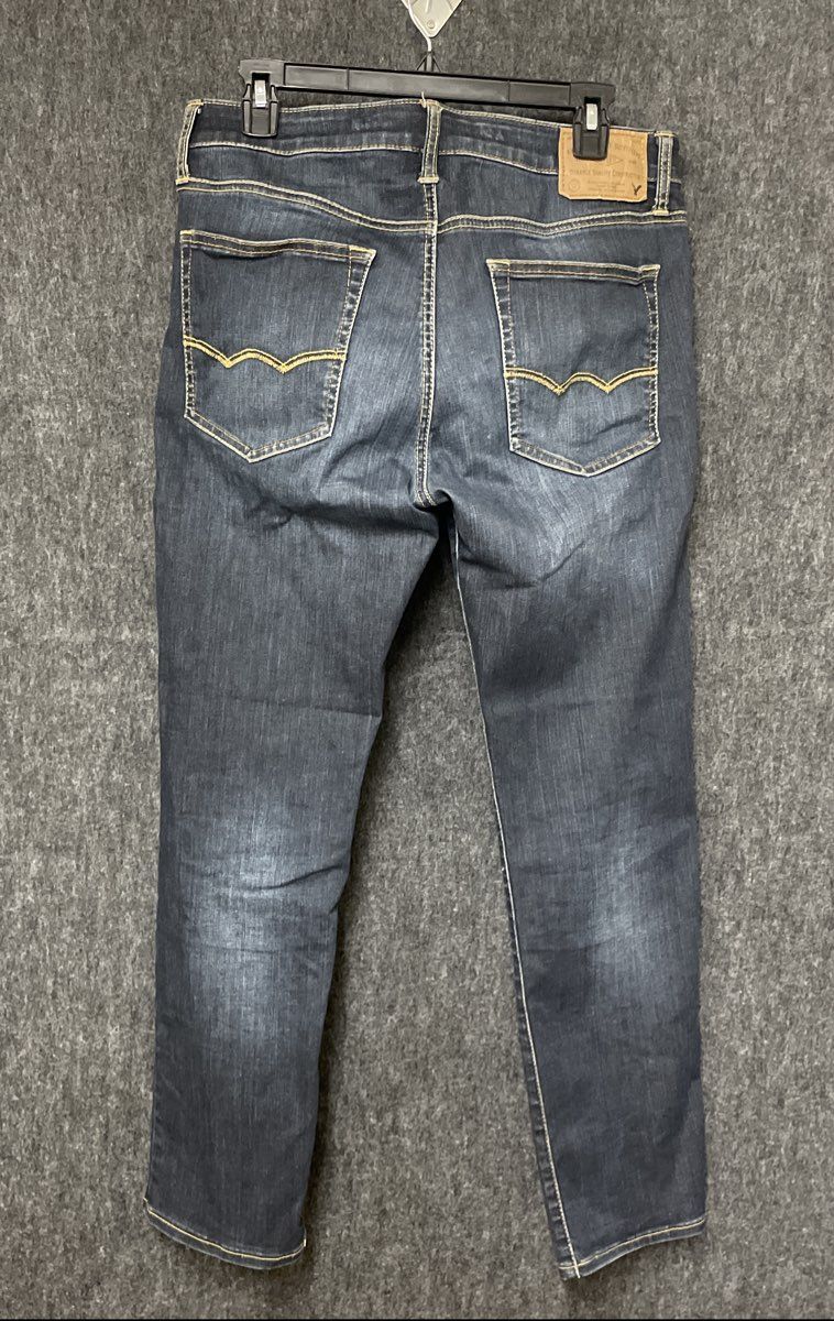 American Eagle Men's Blue Extreme Flex Dark Wash Denim Jeans 32x30