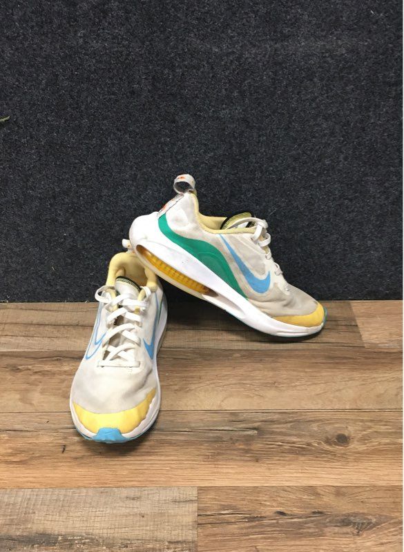 Nike Air Zoom Arcadia 2 White Blue Green Yellow Sneakers Youth Size 5Y
