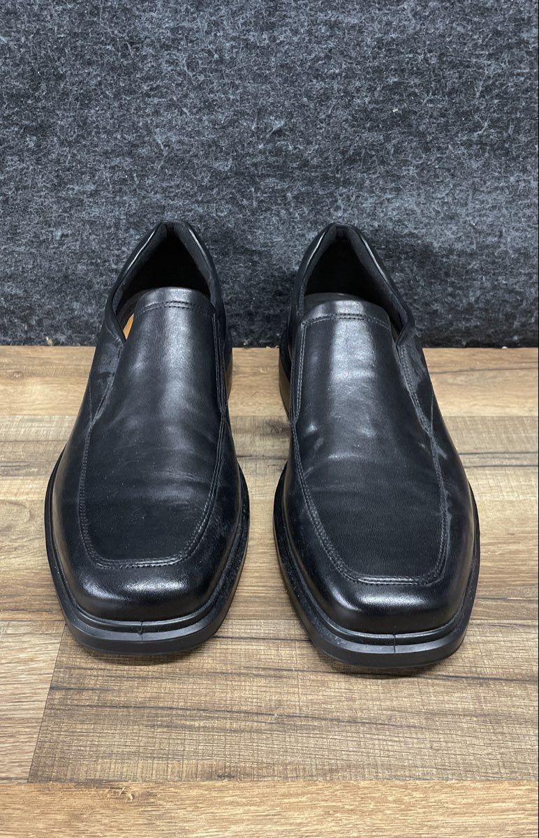 Ecco Helsinki 2 Black Leather Slip-On Dress Shoes Men's Size 12-12.5 EU 46