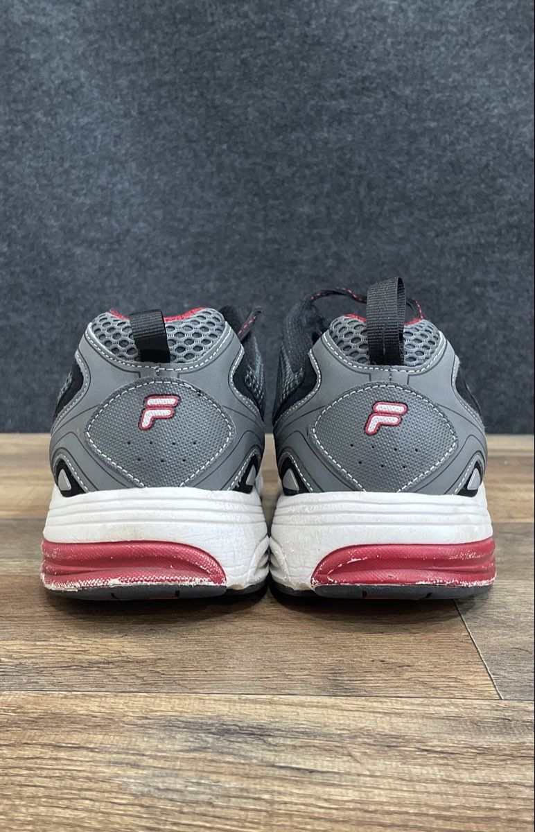 Fila Men's Athletic Running Shoes Black Red Grey Size 12