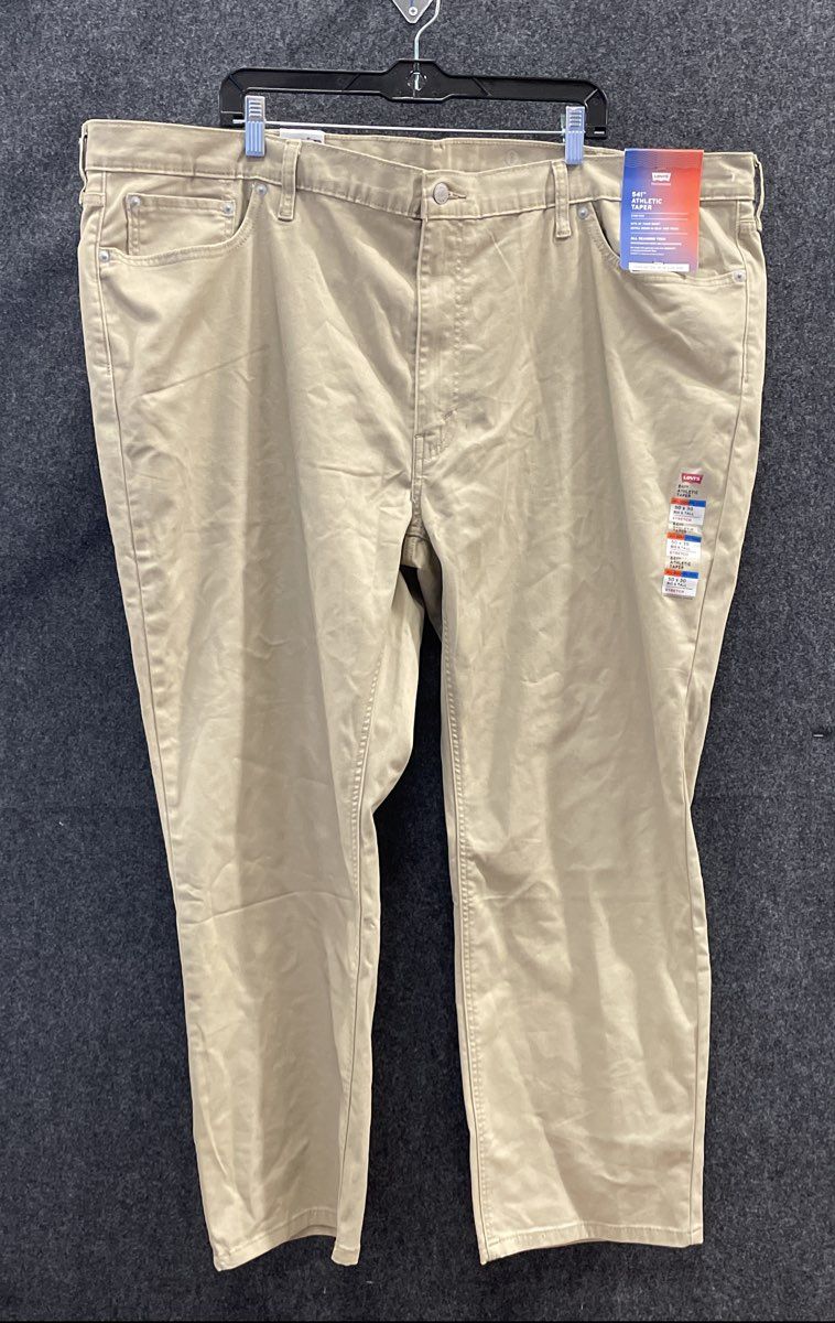 Levi's Men's 541 Athletic Taper Khaki Performance Stretch Twill Pants NWT 50x30