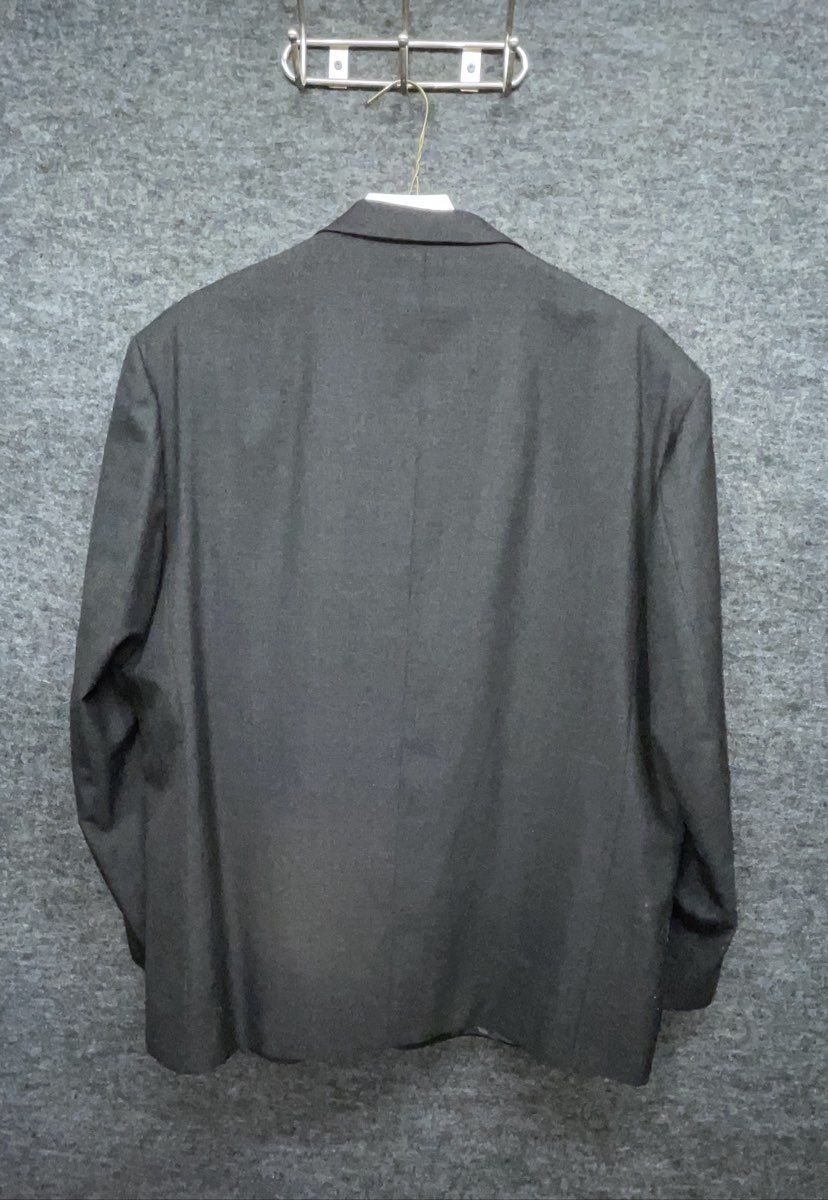 Vintage 90s Lombardi & Co Men's Dark Grey 2-Piece Suit Blazer Trousers
