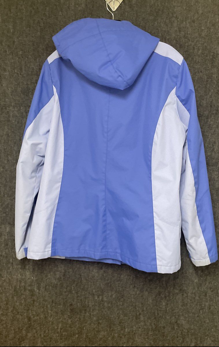 ZeroXposur Women's Blue White Colorblock Hooded Insulated Ski Jacket Sz L