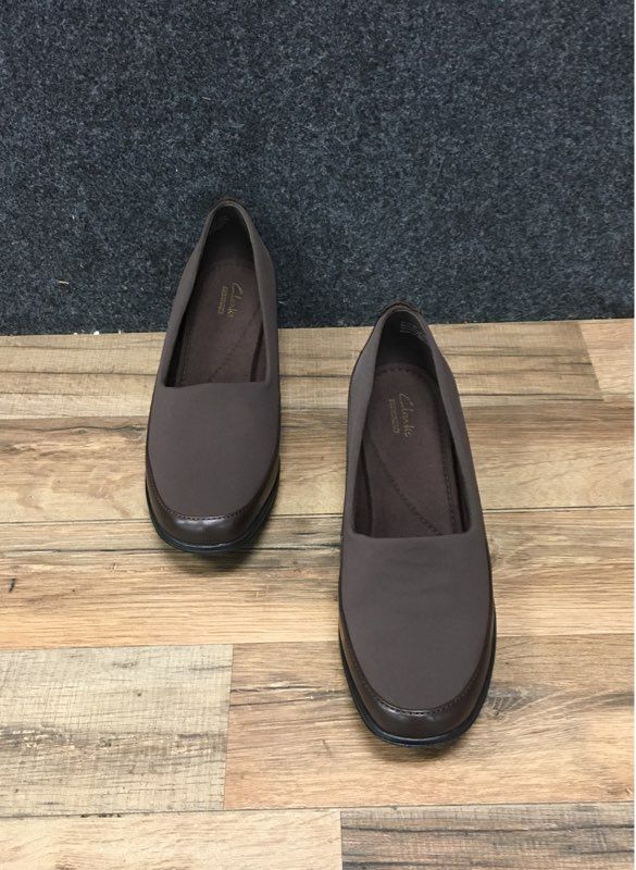 Clarks Portrait Helen Brown Wedge Pumps Women's Size 8.5 M