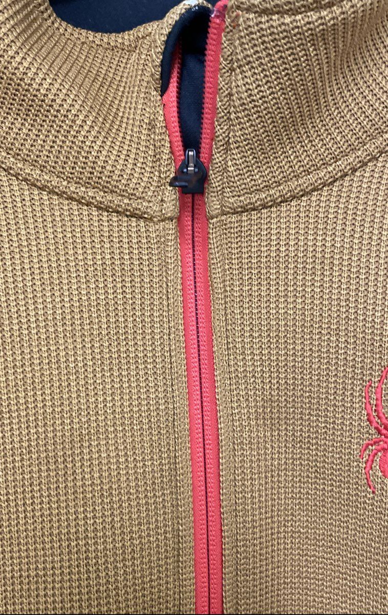 Spyder Men's Outbound Half Zip Mid-Weight Fleece Sweater Gold Black Pullover XL
