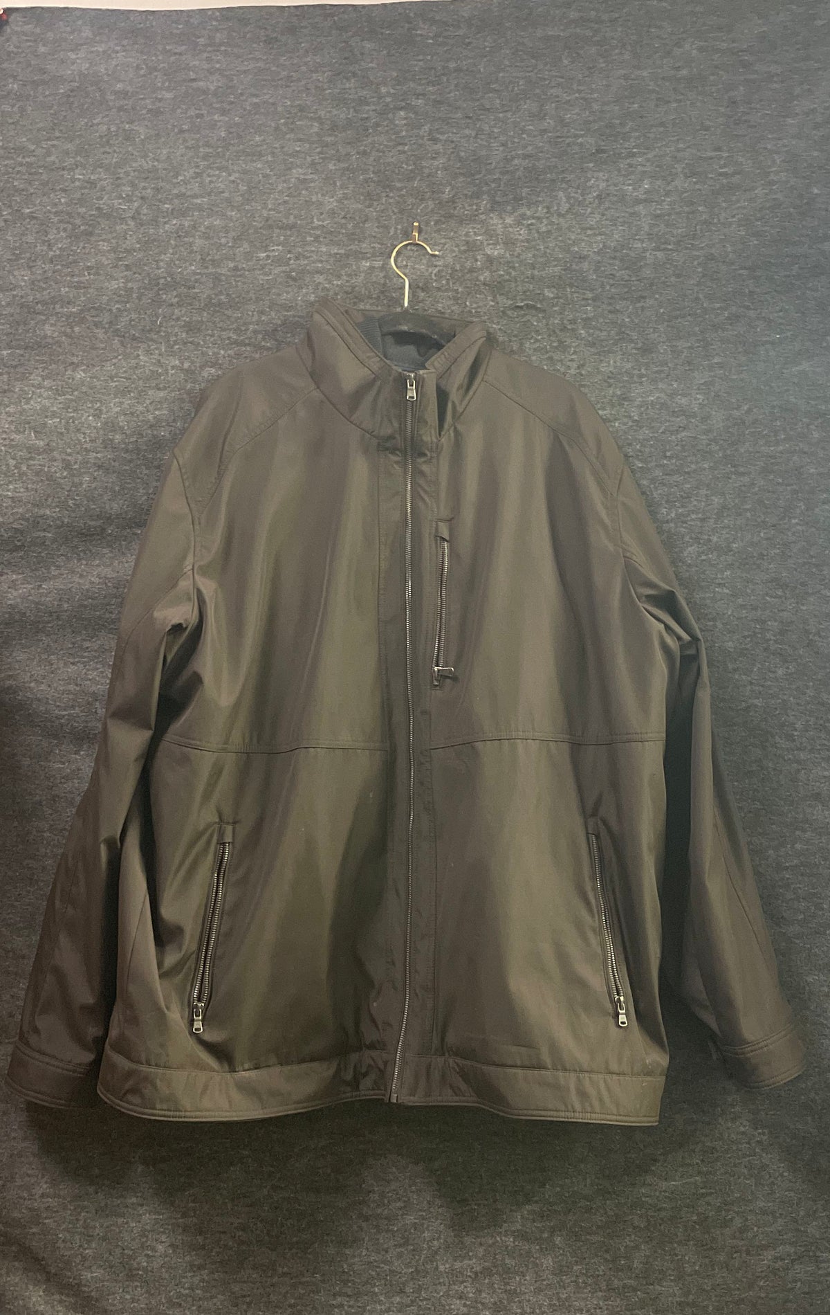 Michael Kors Men's Brown Full Zip Mock Neck Insulated Jacket Size 3XT
