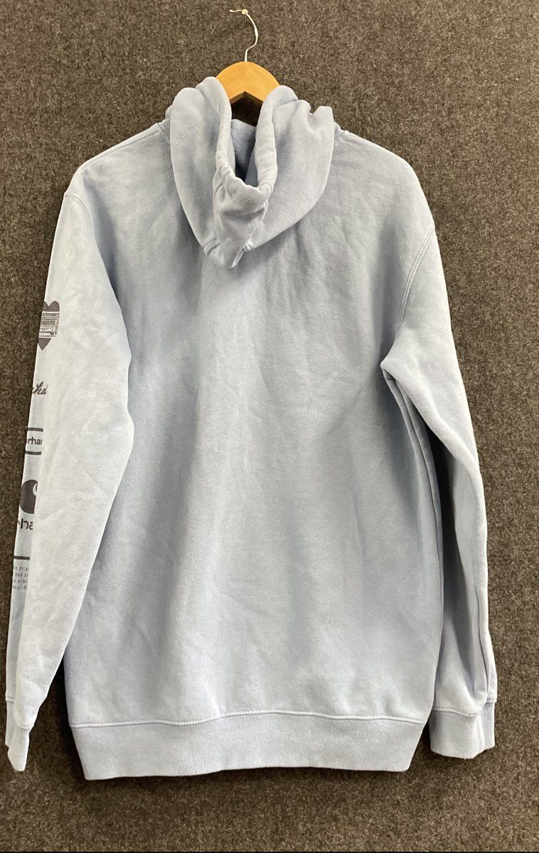 Carhartt Loose Fit Midweight Sleeve Graphic Hoodie Sweatshirt Blue Sz M