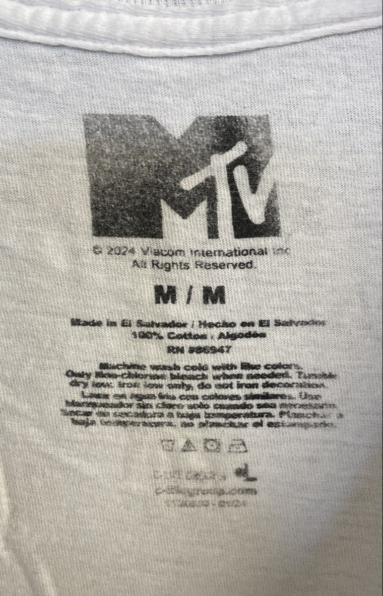 MTV Music Worldwide Earth Graphic T-Shirt Reprint Viacom Sz M