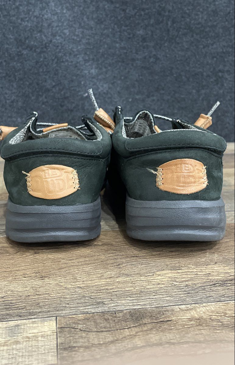 Hey Dude Wally Grip Craft Dark Green Leather Slip-On Shoes Men's Size 7