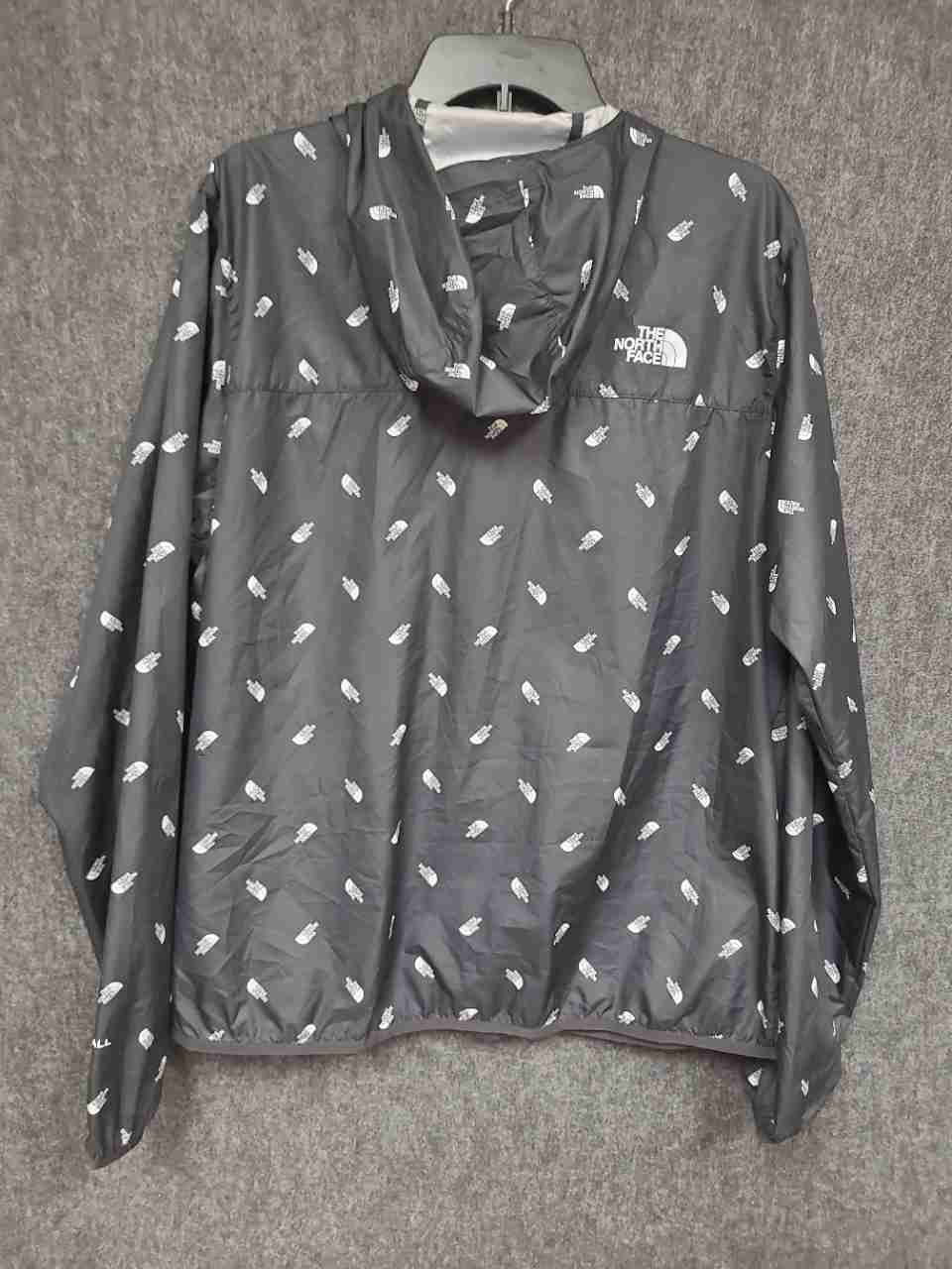 The North Face Men's Black All Over Logo Print Cyclone Hooded Jacket Size M