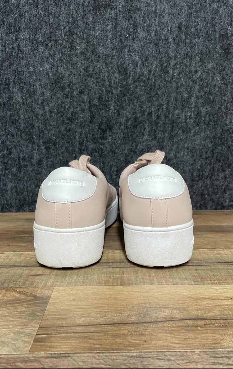 Michael Kors Poppy Soft Pink Leather Platform Sneakers Women's Size 8.5