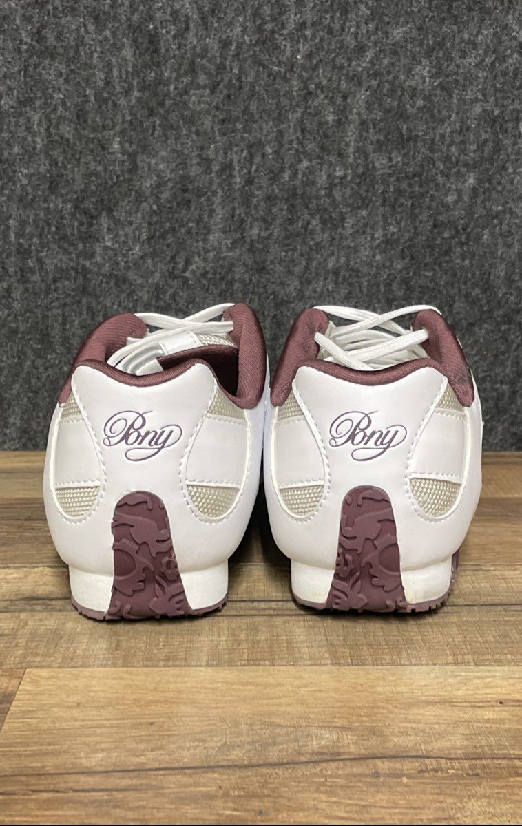Pony D-RAM White Burgundy Patterned Lifestyle Sneakers Women's Size 9