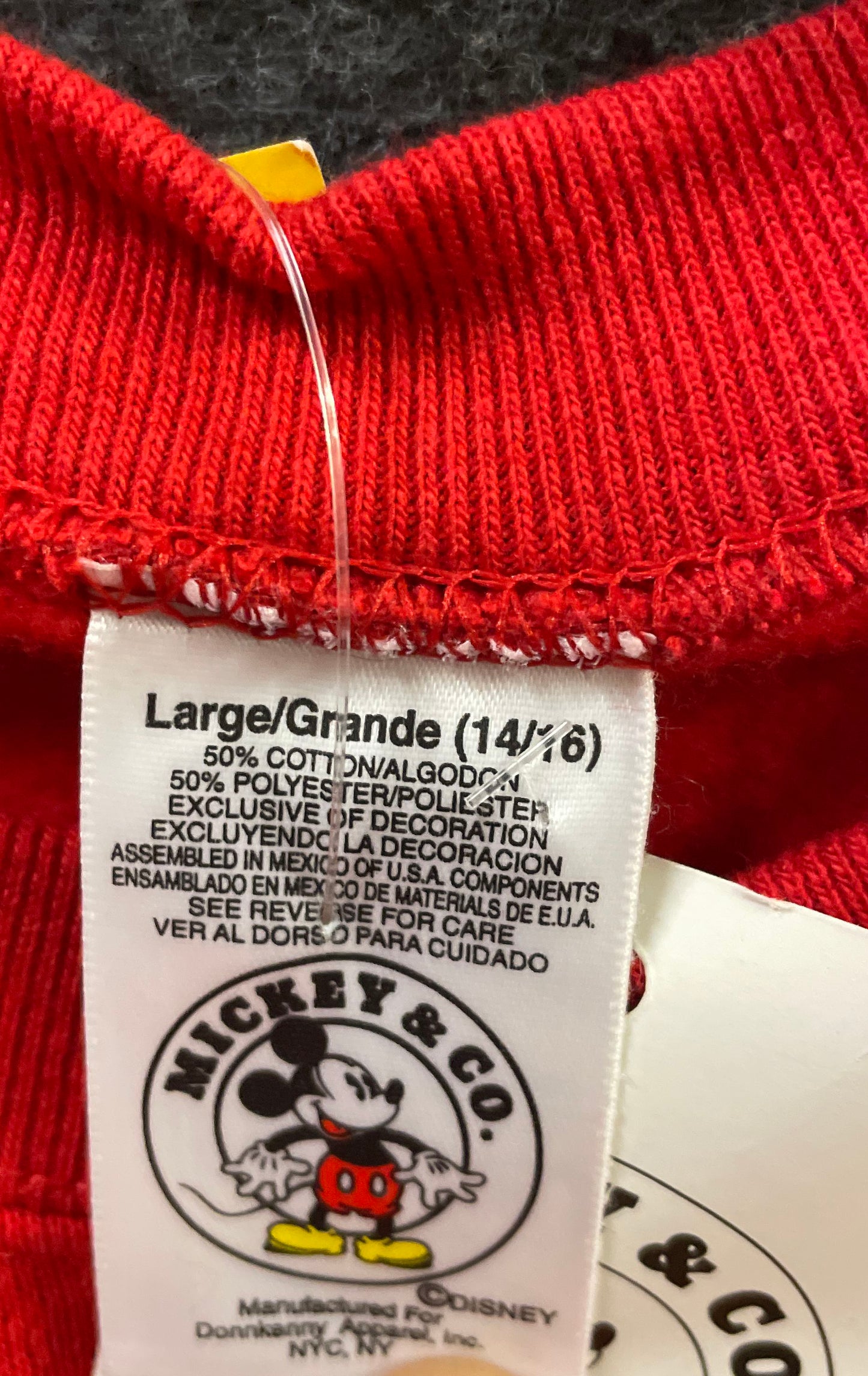 Vintage 90s Minnie Mouse Embroidered Red Sweatshirt Mickey & Co Youth Sz 14/16