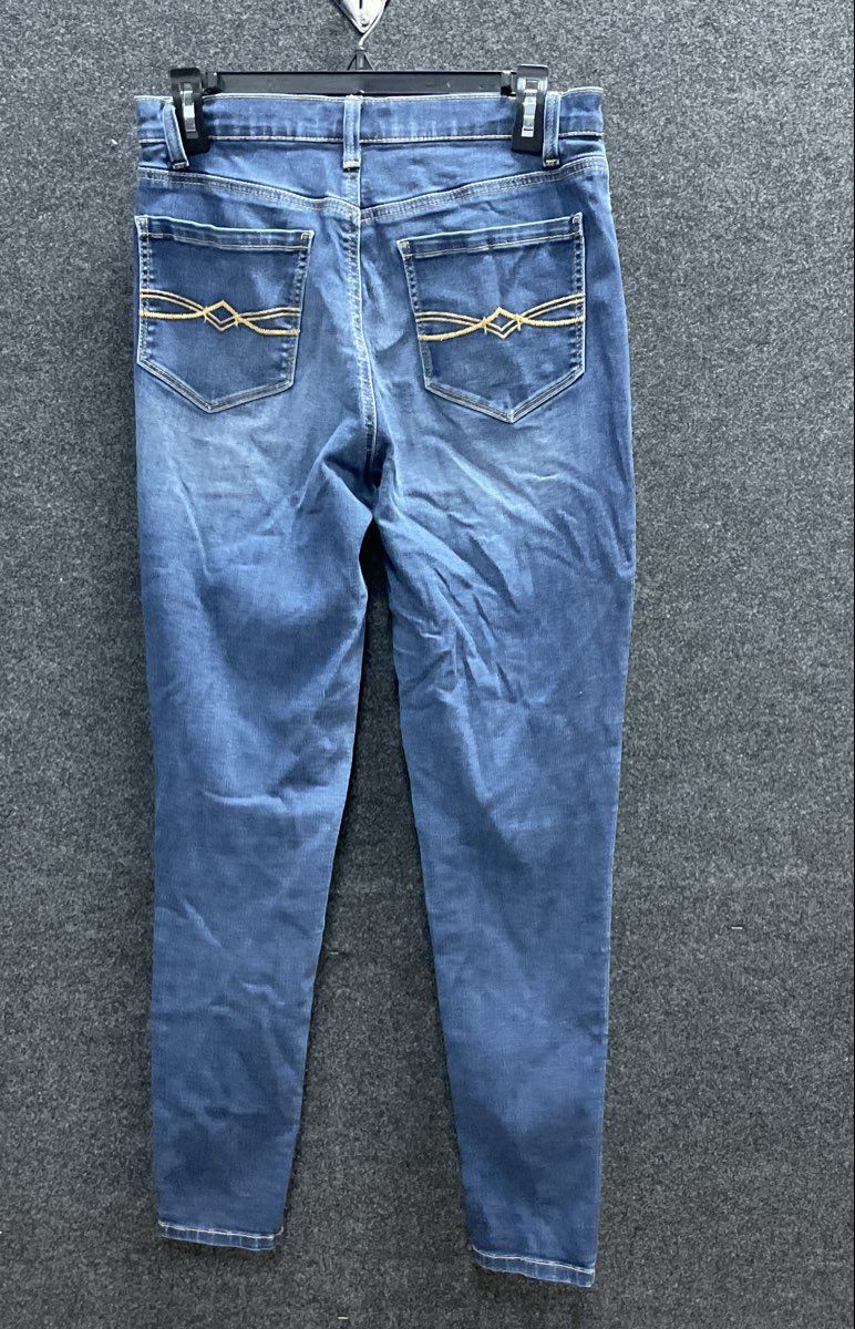 Mudd Women's Blue Super High Rise Jean Legging FLX Stretch Denim Sz 11 Petite