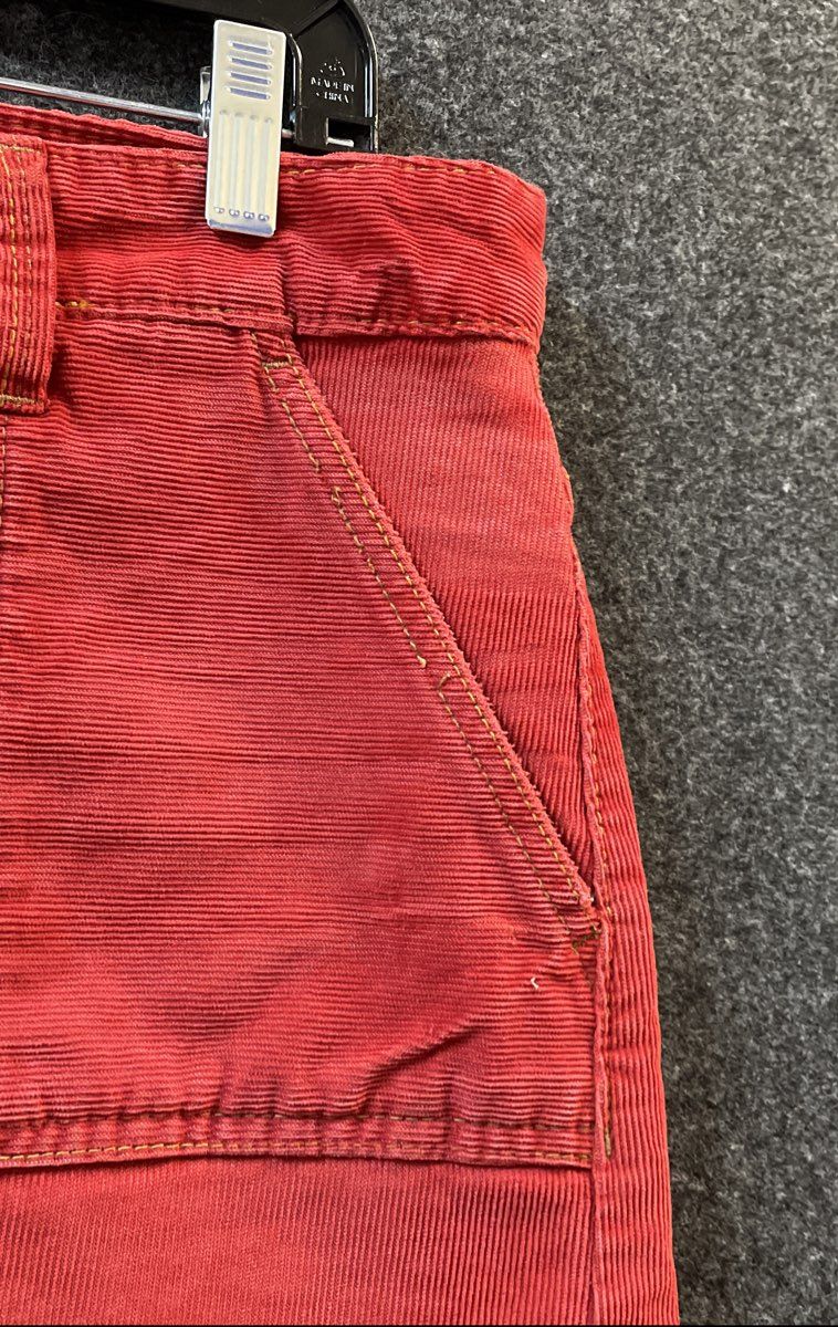 Gap Women's Red Corduroy 1969 Limited Edition Cinch Back Mini Skirt Sz 6