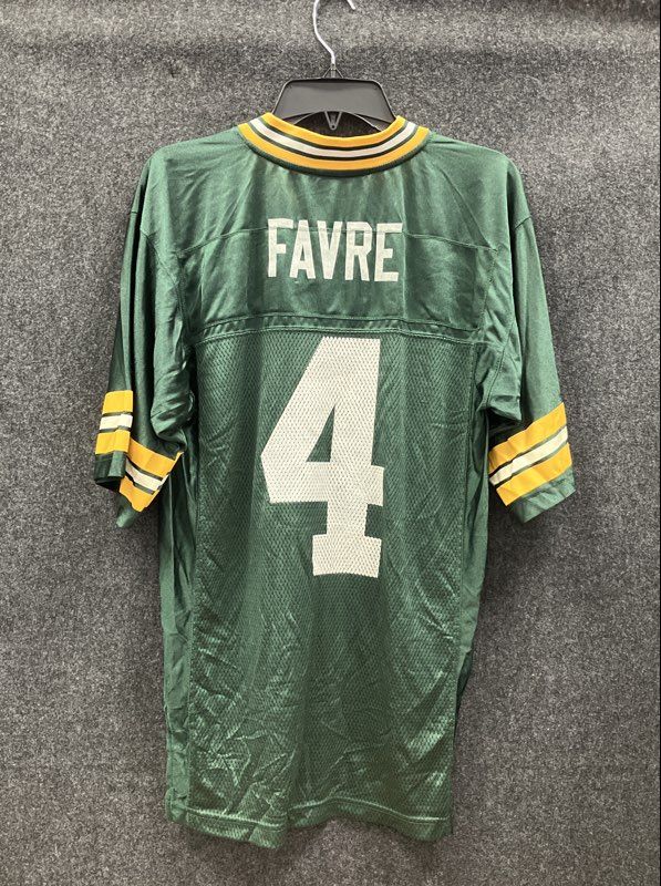 Reebok Men's Vintage Green Bay Packers Brett Favre #4 NFL Jersey Green Sz S