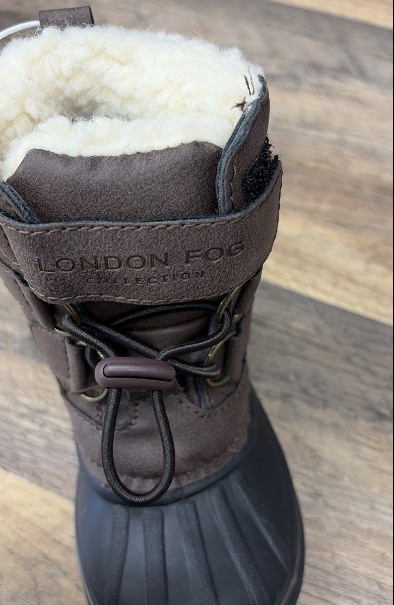 London Fog Lil Oxford Brown Black Toddler Snow Boots Size 5 NWT