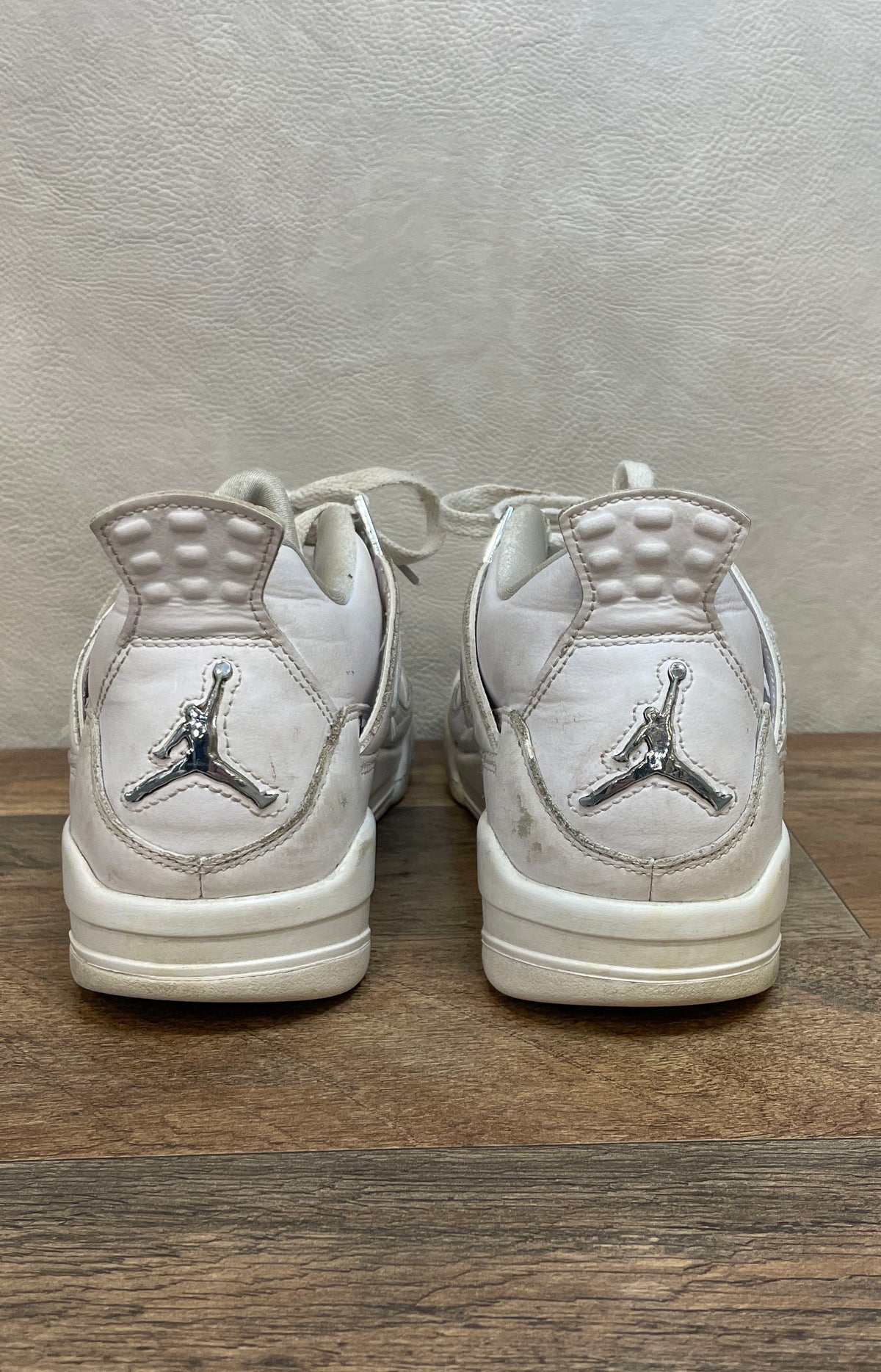 Nike Air Jordan 4 Retro Pure Money White Metallic Silver Size 8