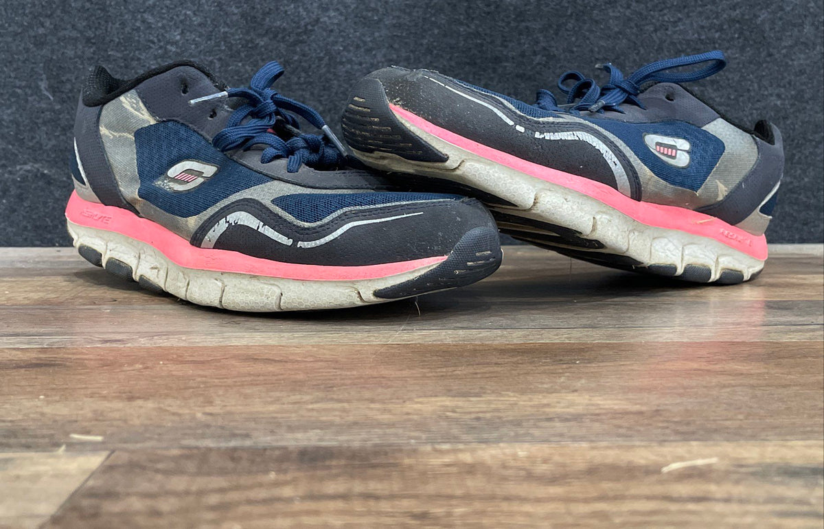 Skechers Shape-ups Black Blue Pink Fitness Walking Shoes Size 11