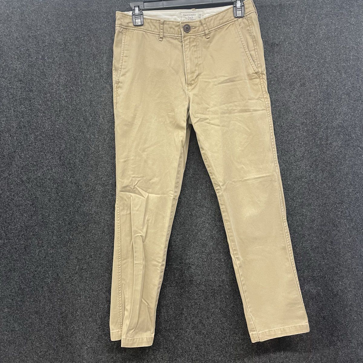Abercrombie & Fitch Men's Tan Khaki Chino Pants 100% Cotton Sz 28x30