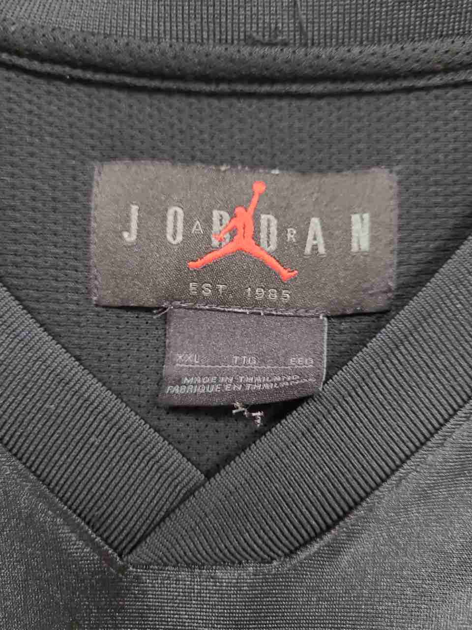 Jordan Men's V-Neck Basketball Jersey Shirt Black Tonal 23 Graphic Sz XXL