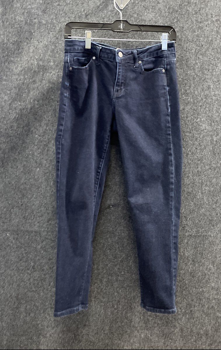 Calvin Klein Women's Dark Blue Ankle Skinny Stretch Denim Jeans Sz 8