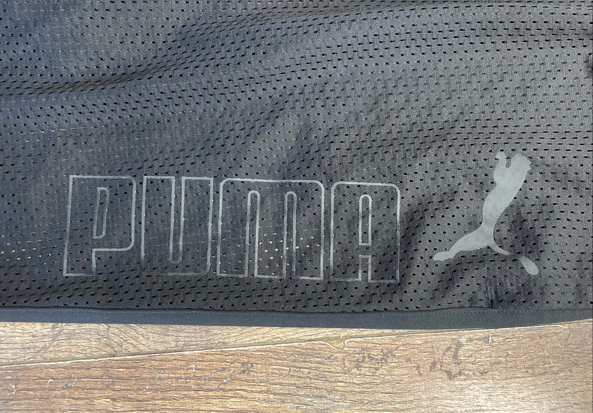 PUMA Women's Black Semi-Sheer Mesh Jogger Pants Sz XS