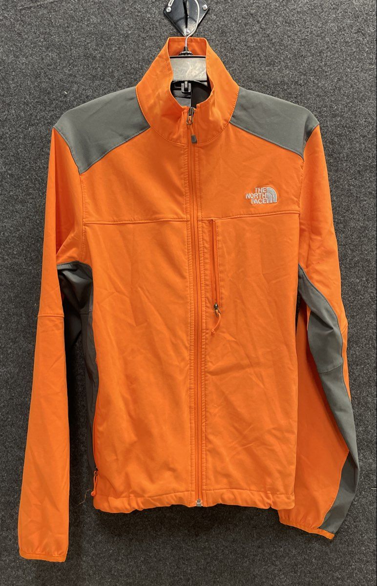 The North Face Men's Apex Bionic Softshell Jacket Orange Gray Full Zip Sz M