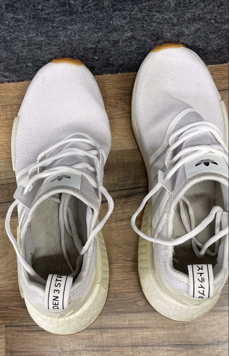 Adidas NMD R1 White Gum Men's Lifestyle Running Shoes Size 10