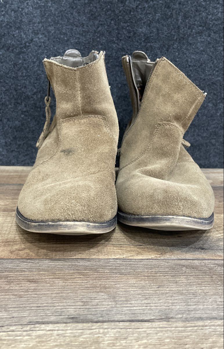 White Mountain Brown Studded Suede Side Zip Ankle Boots Women's Size 10M